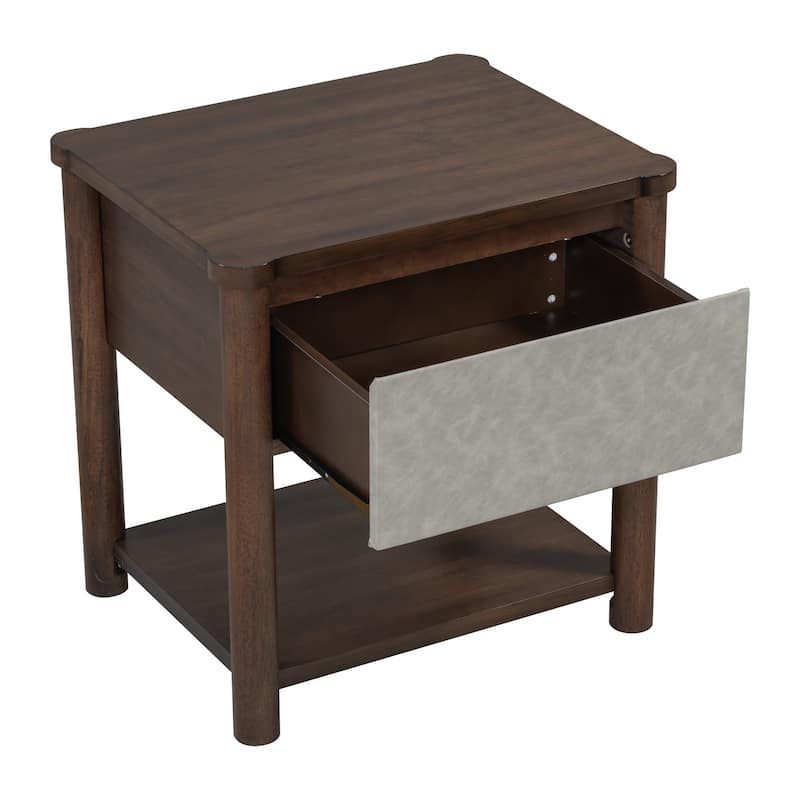 Christopher Knight Home - Lena Modern Farmhouse Wood Nightstands with Drawer (Set of 2)