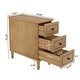 preview thumbnail 7 of 26, Fully Assembled Narrow End Table, Solid Wood Side Table with 3 Drawers, Vintage Nightstand Slim Bedside Table for Small Spaces