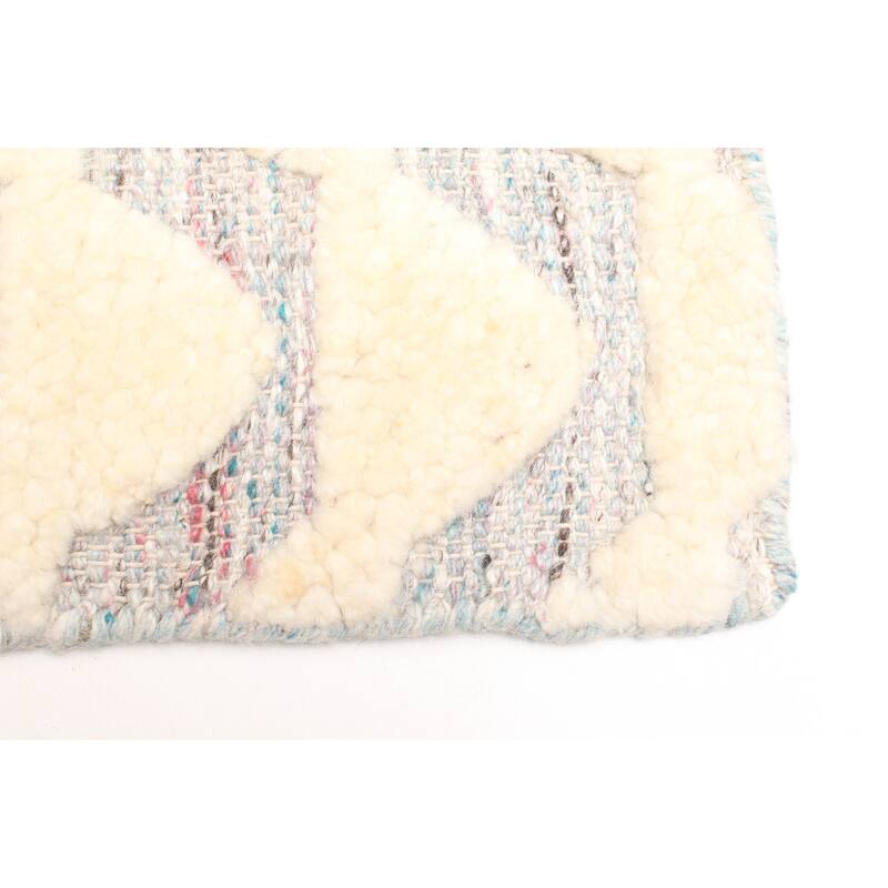 ECARPETGALLERY Hand-knotted Tangier Cream Wool Rug - 5'2 x 7'9