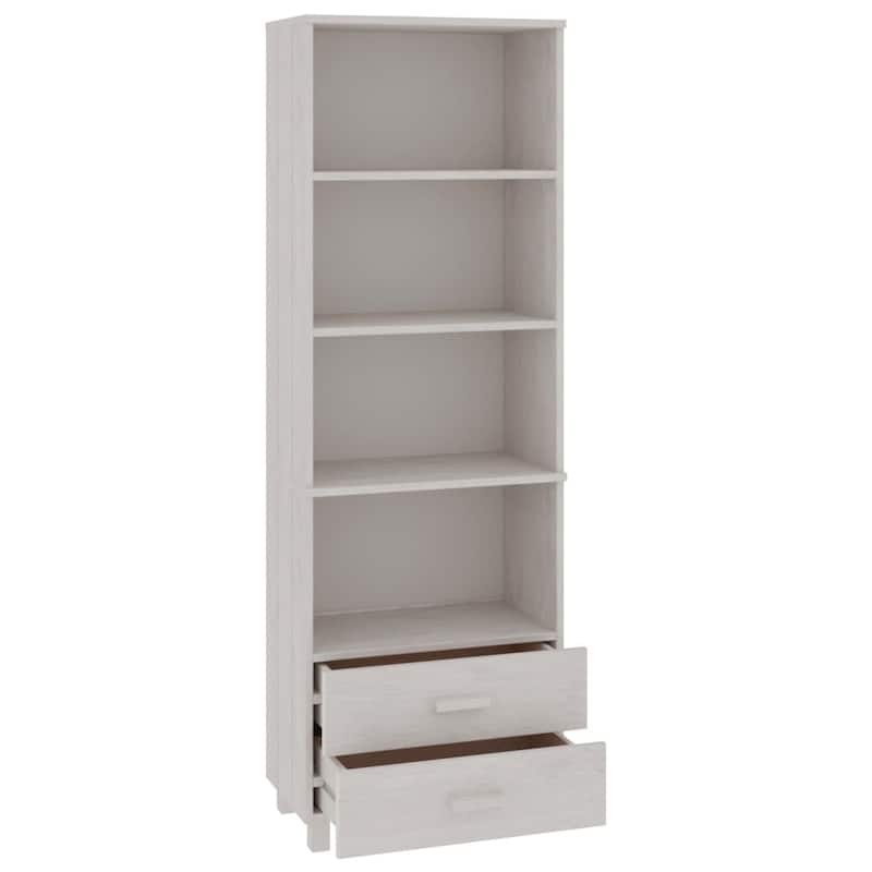 vidaXL Cabinet Bookshelf Entryway Cabinet with Storage HAMAR Solid Wood Pine - 23.6"x13.8"x70.9"