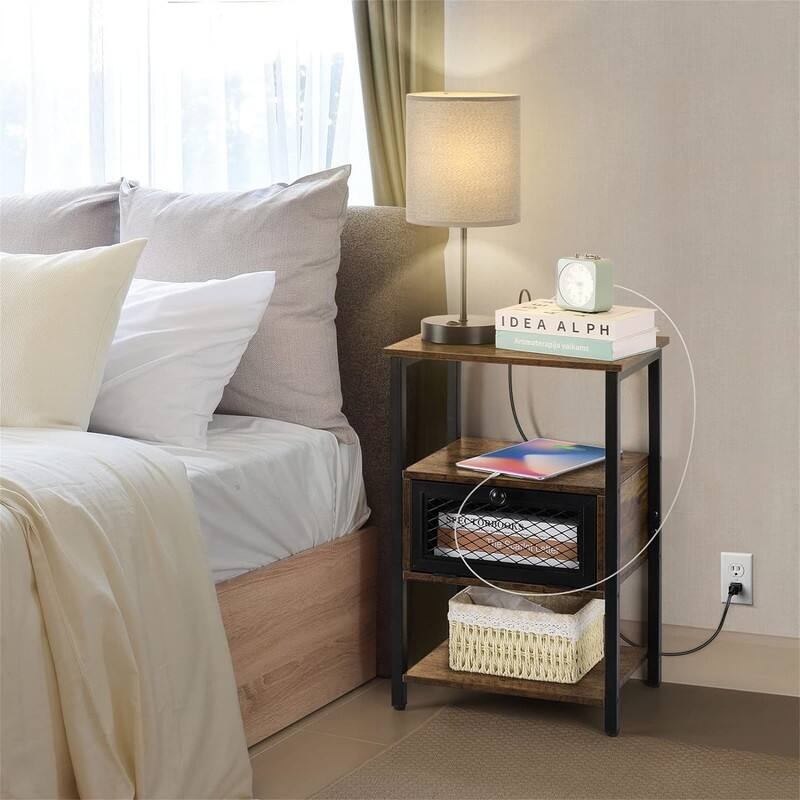 End Table with Charging Station