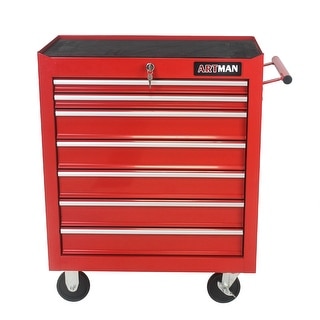 7 Drawer Rolling Tool Cart Lockable Steel Tool Chest with Wheels
