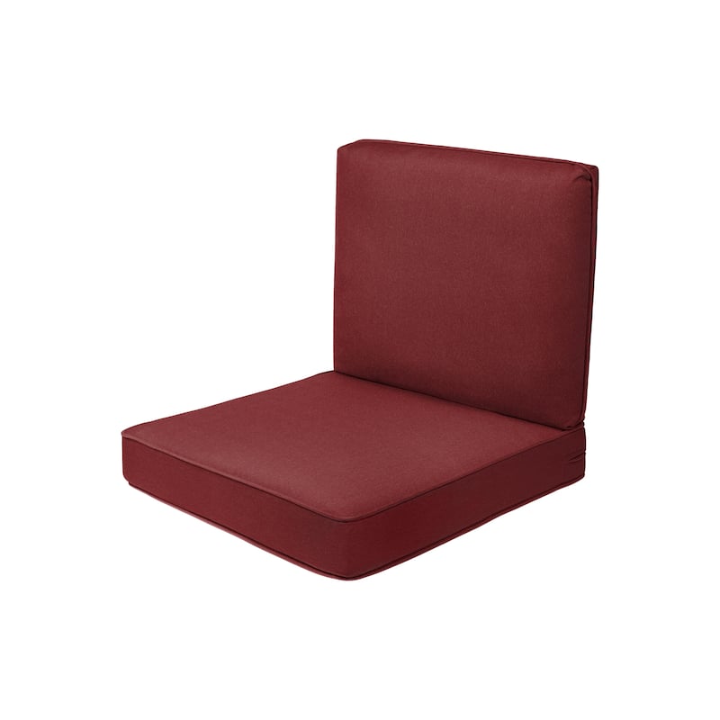 Haven Way Universal Outdoor Deep Seat Lounge Chair Cushion Set - 23x26 - Terracotta