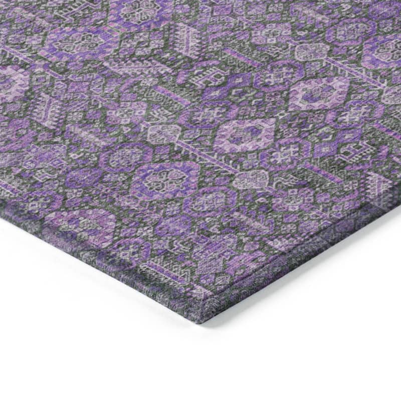 Nax Lush Floral Weather Resistant Classic Meets Modern Outdoor Rug
