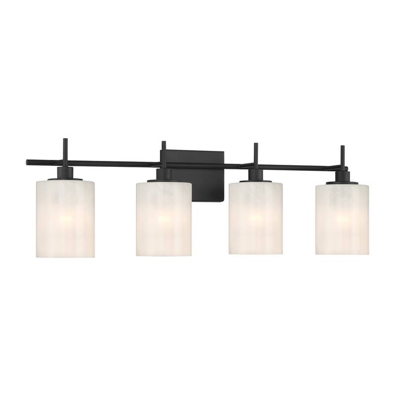 Bellevue SHBF80973 4 Light 31" Wide Vanity Light with Strié Glass