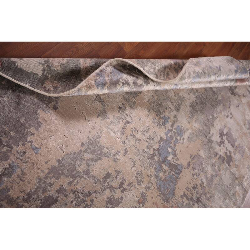 Contemporary Abstract Area Rug Handmade Oriental Wool Carpet - 5'3"x 7'6"