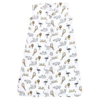 Hudson Baby Cotton Sleeveless Wearable Sleeping Bag, Sack, Blanket, Modern Safari