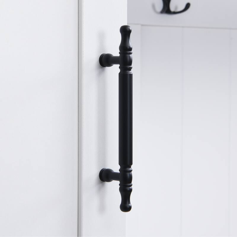 79'' Tall Modern 4-in-1 Hall Tree with Bench, 6 Cabinets, Adjustable Shelves & Coat Hooks for Entryway, Hallway, Living Room