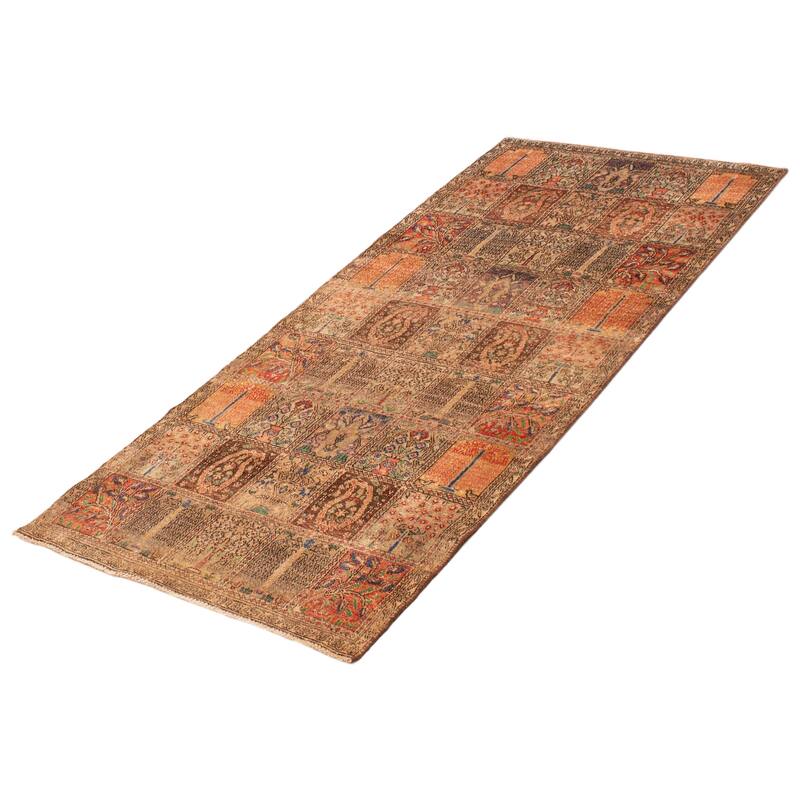 ECARPETGALLERY Hand-knotted Antalya Vintage Copper Wool Rug - 3'8 x 8'10