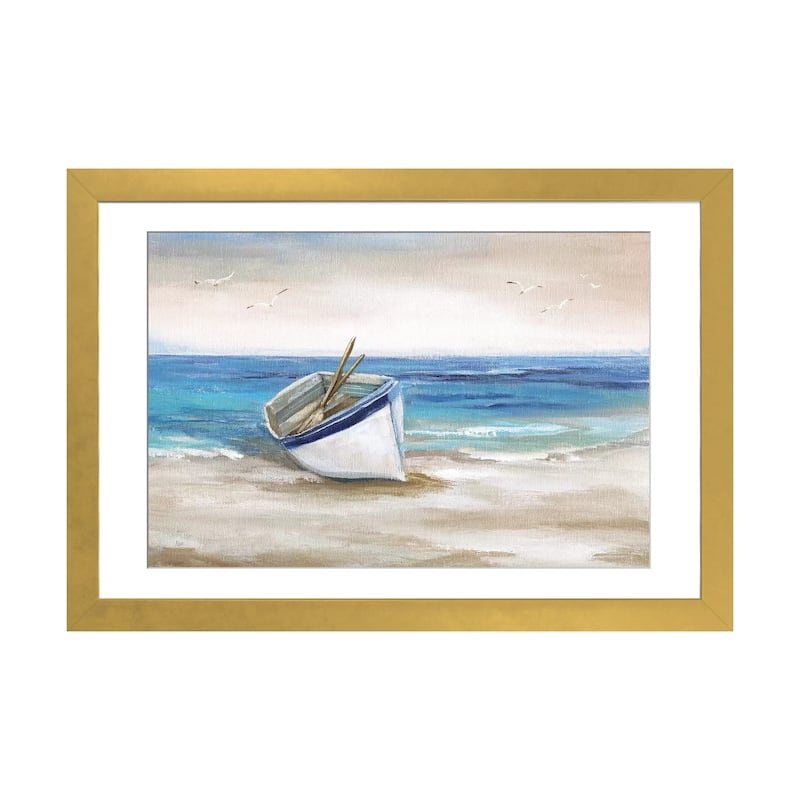 iCanvas "Shore Excursion" by Nan - Gold - 16x24x1