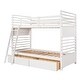 preview thumbnail 31 of 57, Twin over Twin Classic Wooden Bunk Bed with Two Drawers,Space-Efficient Multifunctional Bunk Bed With Storage