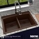 preview thumbnail 29 of 51, Karran Drop-in Quartz 50/50 Double Bowl Kitchen Sink