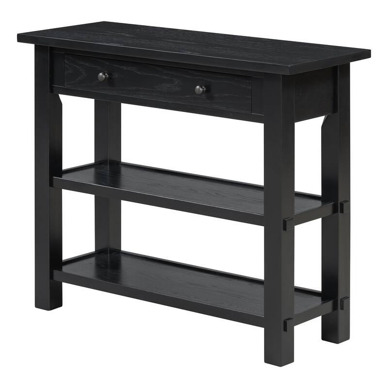 Console Table with Drawer and Two Sturdy Shelves for Entryway, Living Room
