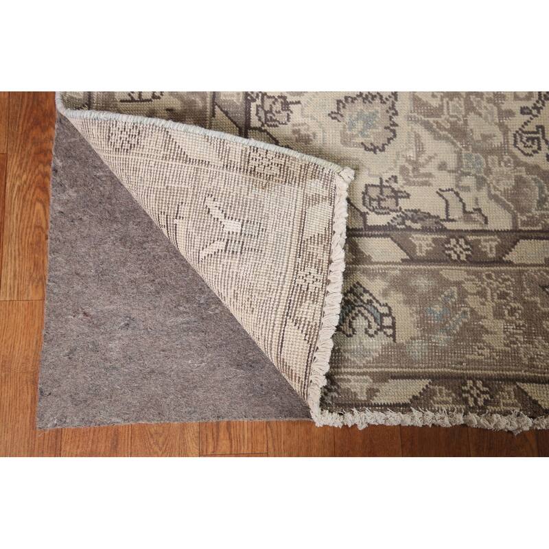 Distressed Tabriz Persian Vintage Rug Handmade Living Room Wool Carpet - 6'2" x 9'7"