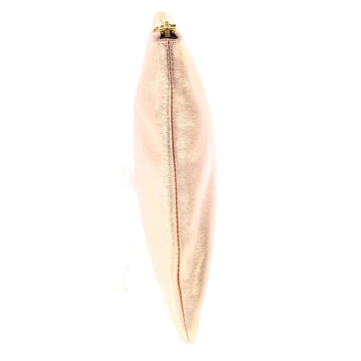 large rose gold clutch bag