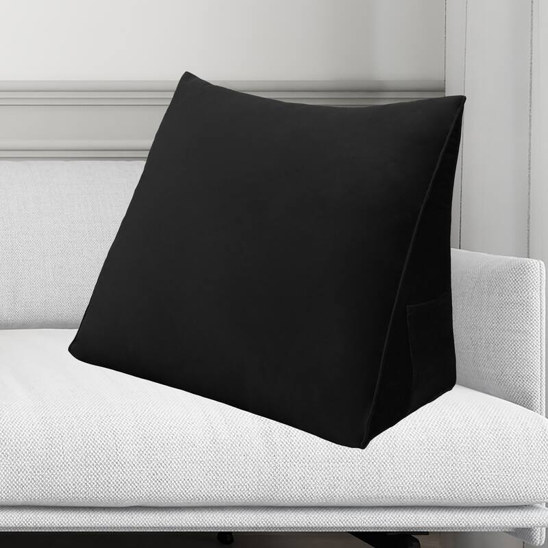 Kids Bed Reading Wedge Pillow Dorm Bunk Backrest Support - Black