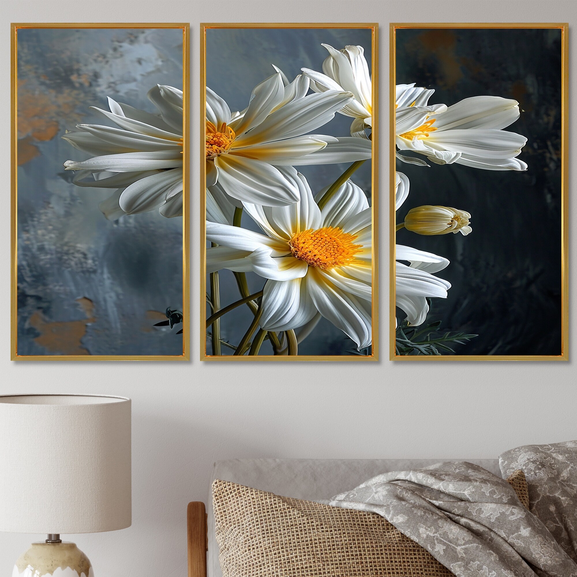Designart - Close Up Of White Daisy Flower Yellow Core - Daisy
