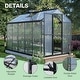 preview thumbnail 4 of 30, Aoodor Polycarbonate Walk-in Greenhouse with Aluminum Frame and Roof Vent