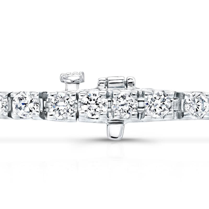 Auriya 2 to 12 carat TW Round Diamond Tennis Bracelet 14k Gold