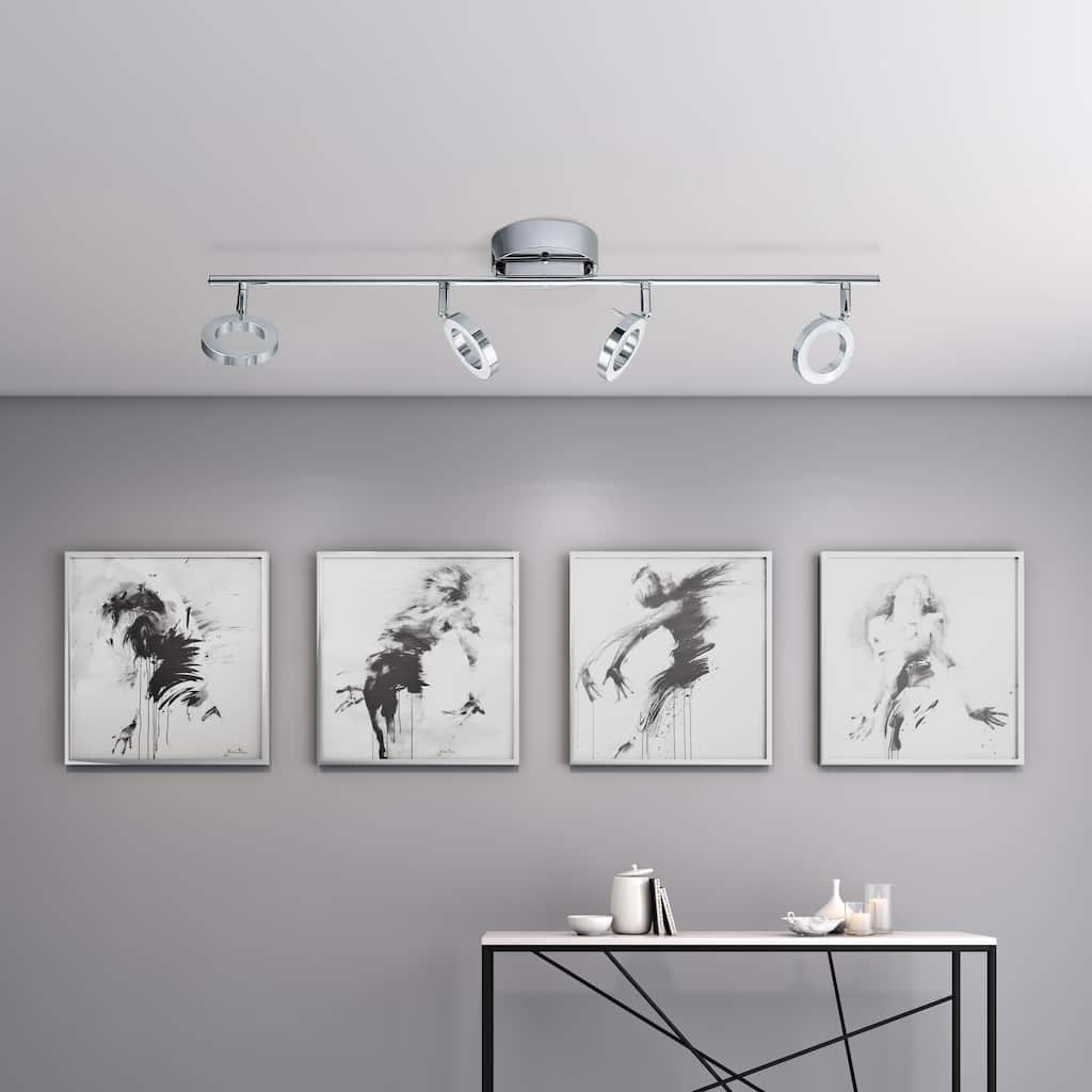 Naudella 4-Light Integrated LED Semi-Flush/Wall Mount
