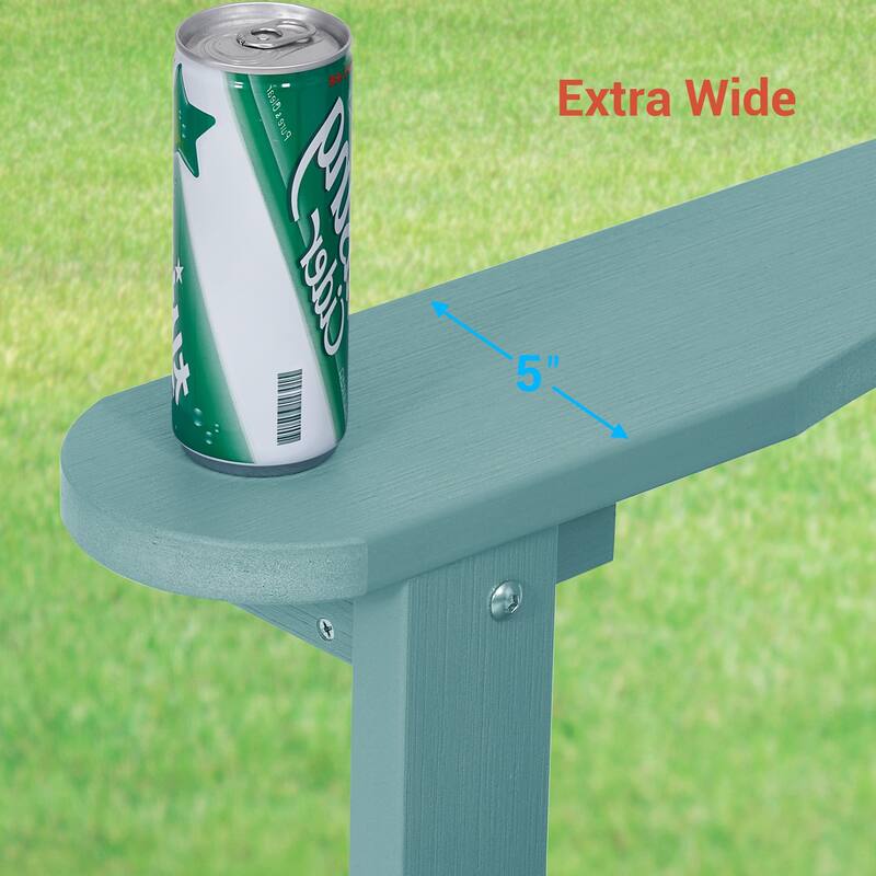 BONOSUKI Outdoor Adirondack Chair,HIPS Wooden-Like Finish Single Chair