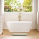 preview thumbnail 15 of 28, Freestanding Acrylic Soaking Bathtub With Chrome Drain And Overflow Holes 60'' W