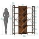 preview thumbnail 9 of 7, Moasis Wood 5-Tier Large Tree Bookshelf Industrial Open Bookcase