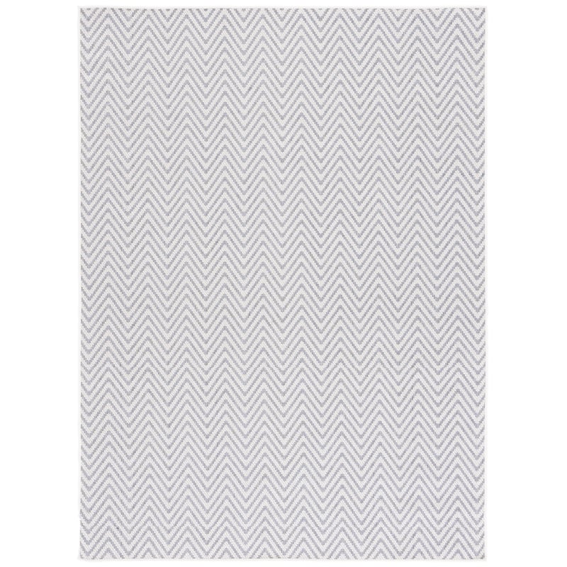 Martha Stewart by SAFAVIEH Washable Graca Indoor/ Outdoor Waterproof Rug - 5'3" x 7'6" - Blue/Creme