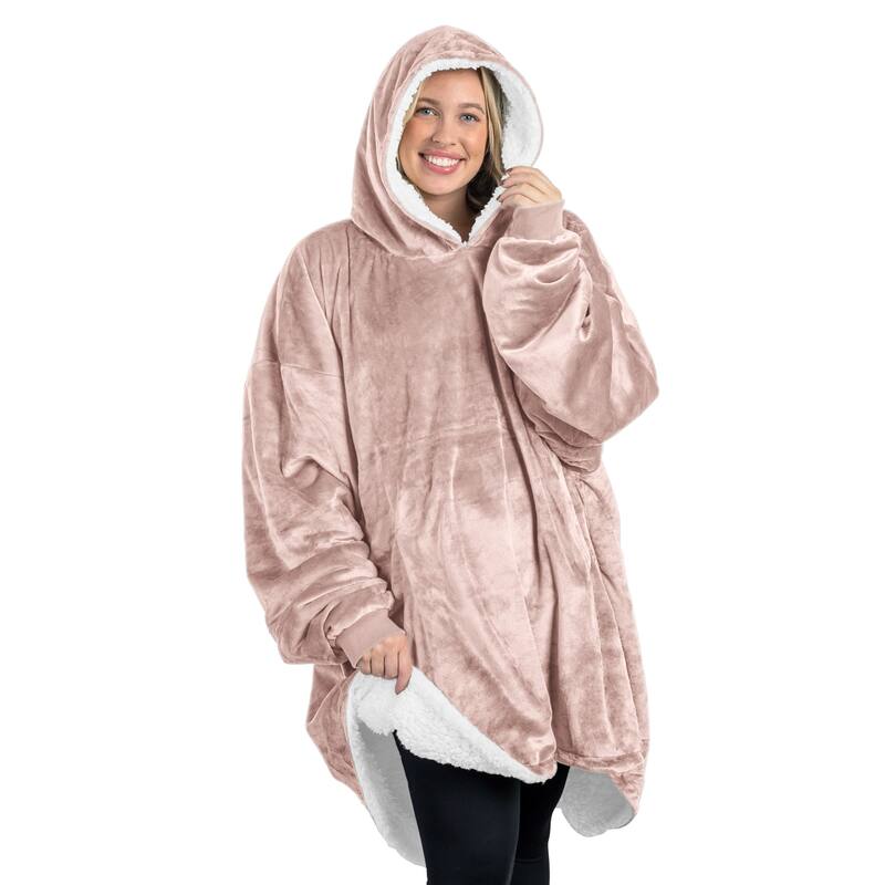 Bare Homey B-Cozy Oversized Sherpa Wearable Blanket