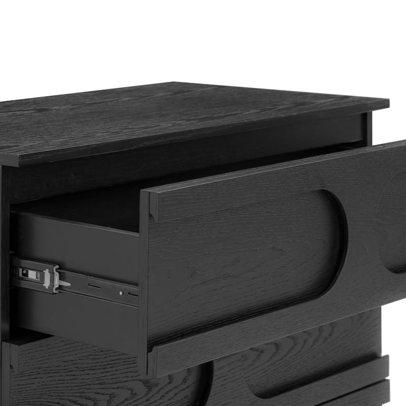 Iris 3 Drawer Dresser, Mid-Century Modern Solid Wood Dresser for Bedroom
