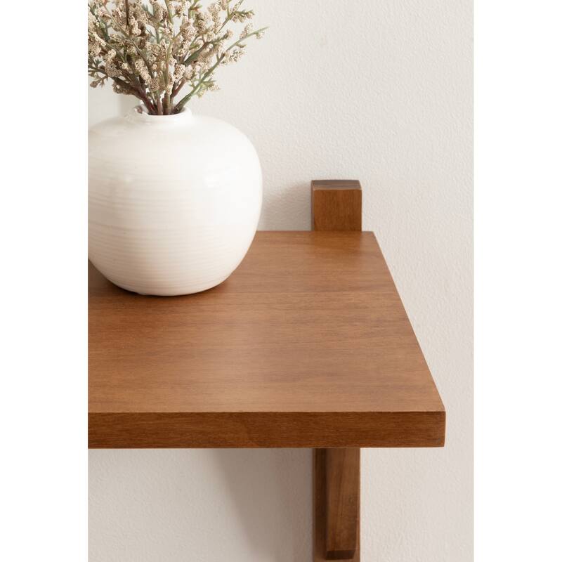 Kate and Laurel Meridien Floating Side Table Wood