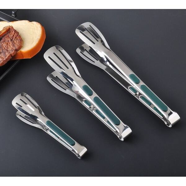 3 Piece Stainless Steel Cooking Tongs Set Bed Bath & Beyond 39408453