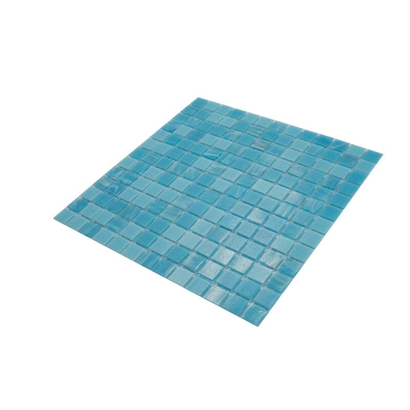 Apollo tile 12" x 12" Mingles Glossy Arctic Blue Glass Tile (20 sq ft/case) - 20 Pack