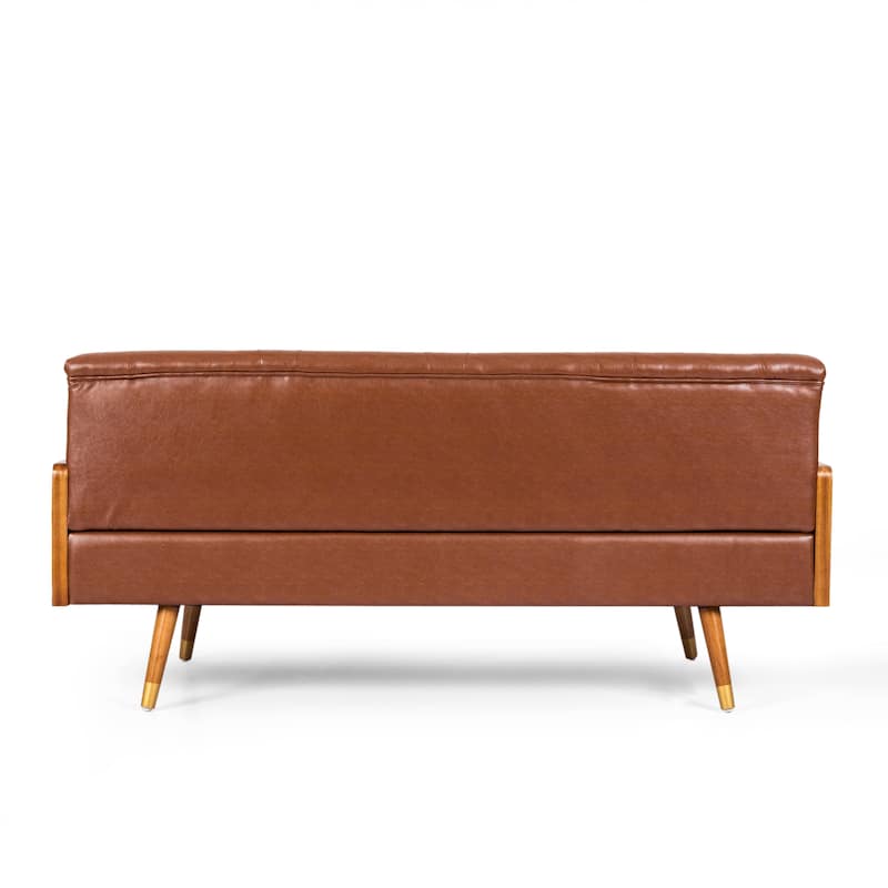 Barnard Mid-century Tufted Sofa with Accent Pillows by Christopher Knight Home