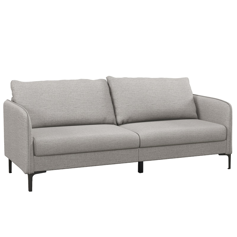 Costway Modern 76'' Loveseat Sofa Couch for Living Room Apartment Dorm - See Details - Grey
