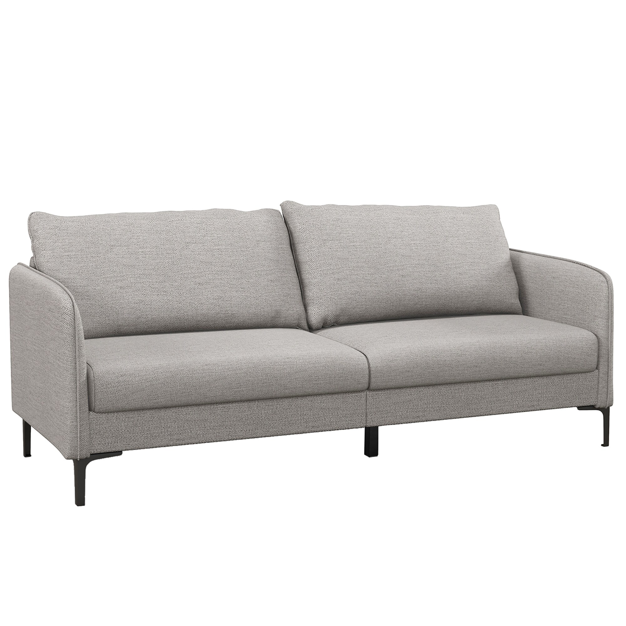 Costway armless loveseat sofa fabric settee bench bed on sale chair wooden leg living room