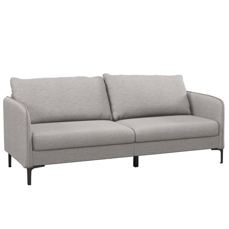 Modern 76'' Loveseat Sofa Couch with Metal Legs Gray - Grey