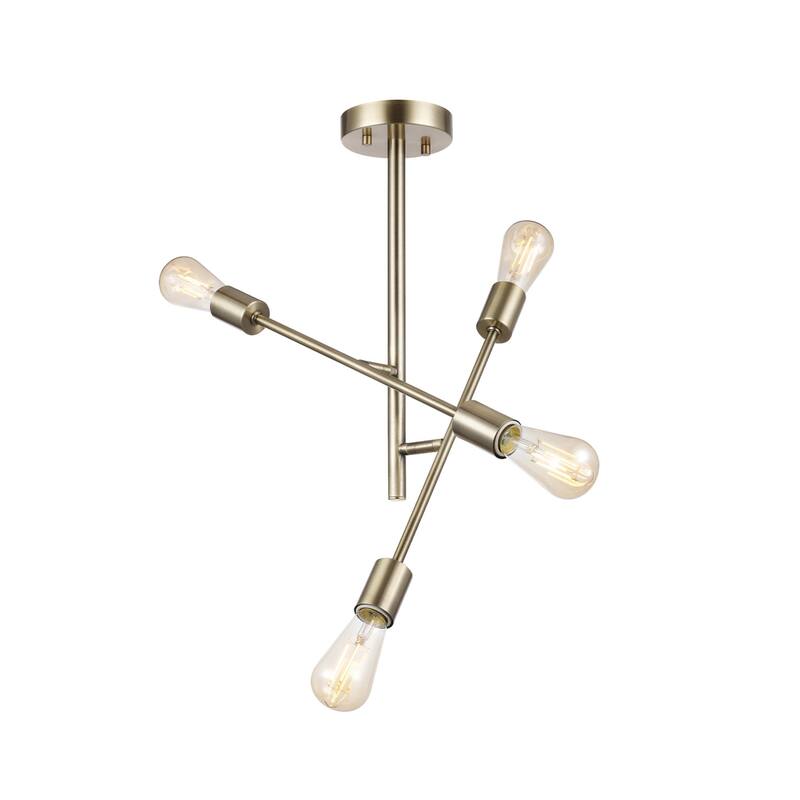 Globe Electric 91005466 Michelle 4 Light 17" Wide Semi-Flush Sputnik