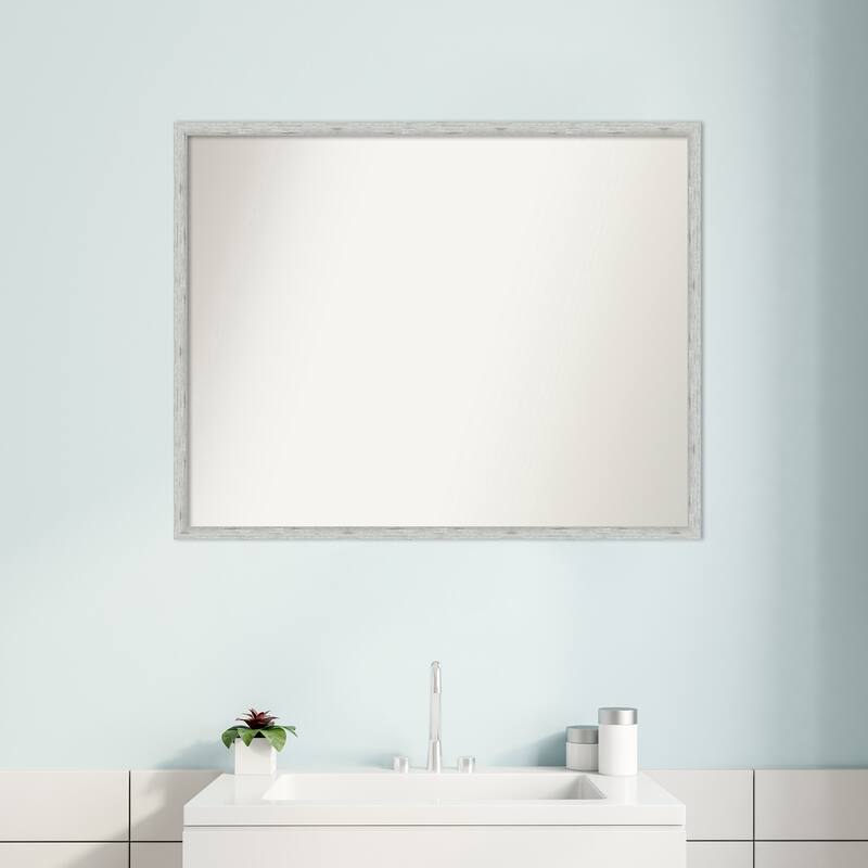 Imprint Non-Beveled Wood Framed Bathroom Vanity Wall Mirror