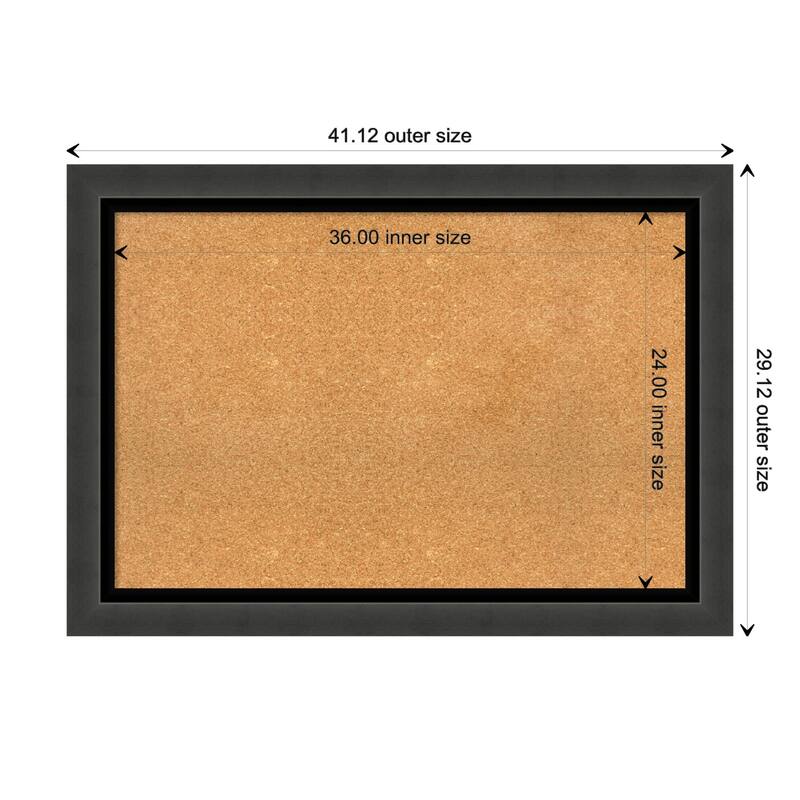 Tuxedo Black Framed Cork Bulletin Memo Board