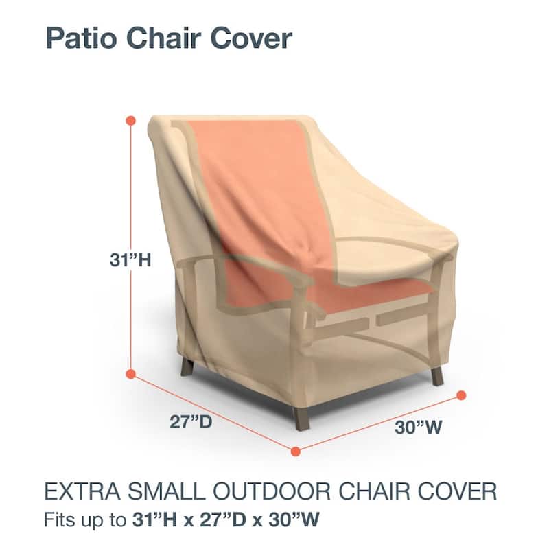 Budge Water-Resistant Outdoor Patio Chair Cover, All-Seasons, Nutmeg, Multiple Sizes