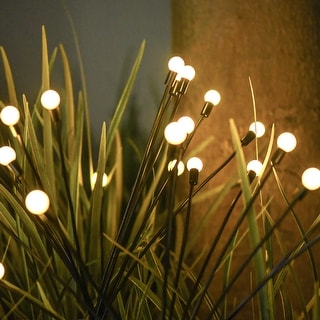 12 LED Lamp Solar Garden Lights , Waterproof Outdoor Lights - Black ...
