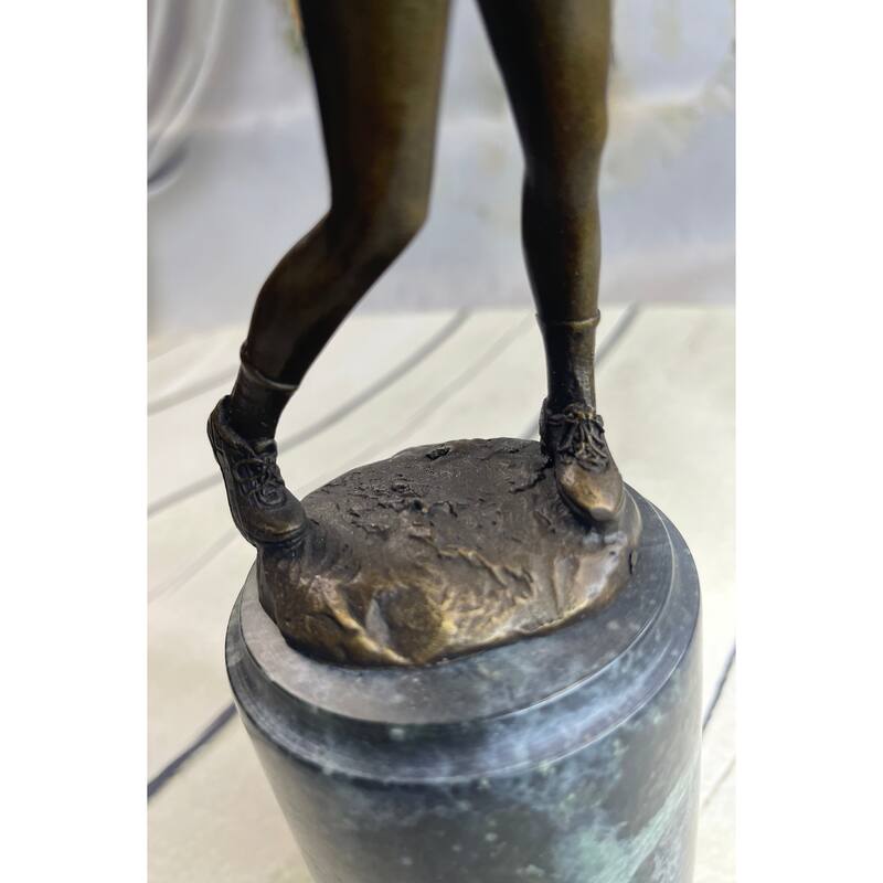 Signature Milo Statuary Bronze Statue Of Girl Golfer ~ New Hand Made Sculpture