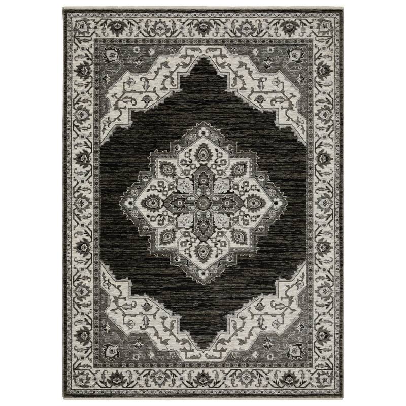 HomeRootsMedallion Traditional Rectangle Area Rug