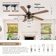 preview thumbnail 4 of 39, 52 Inch Indoor and Outdoor Farmhouse Ceiling Fan with Light DC motor Wooden Blades Waterproof