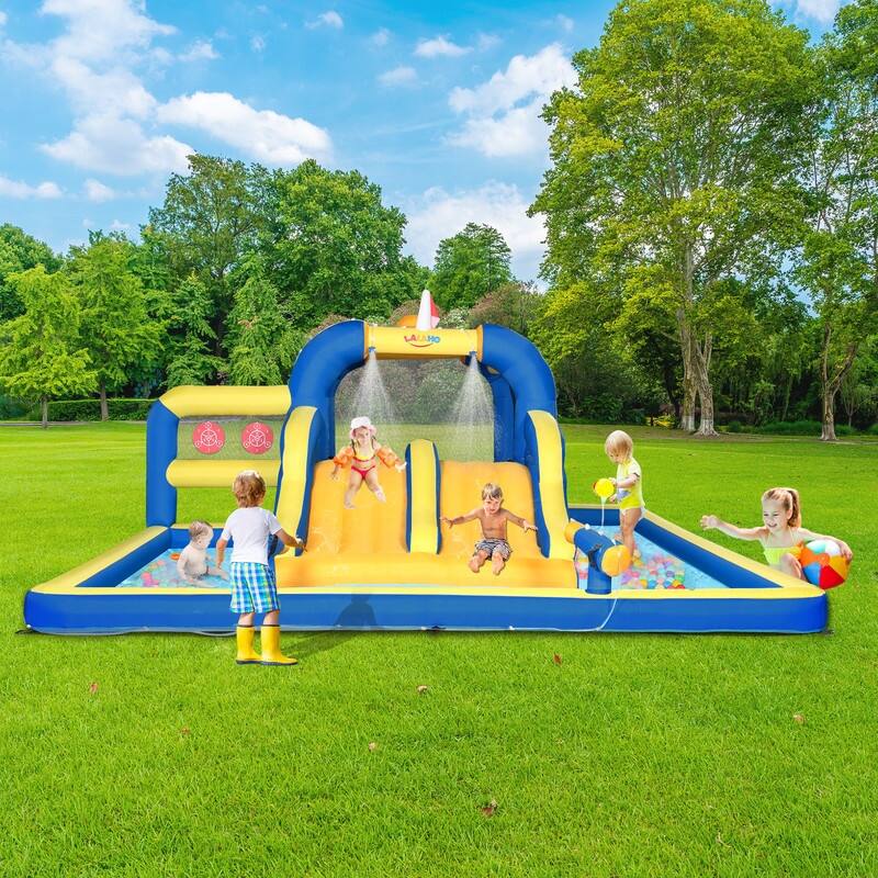 Bouncy House with Dual Slide,Water Guns and Trampolines