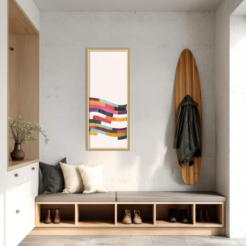 Amanti Art Framed Fabric Pinboard Rainbow Brick Road II by Grace Popp Printed Bulletin Board