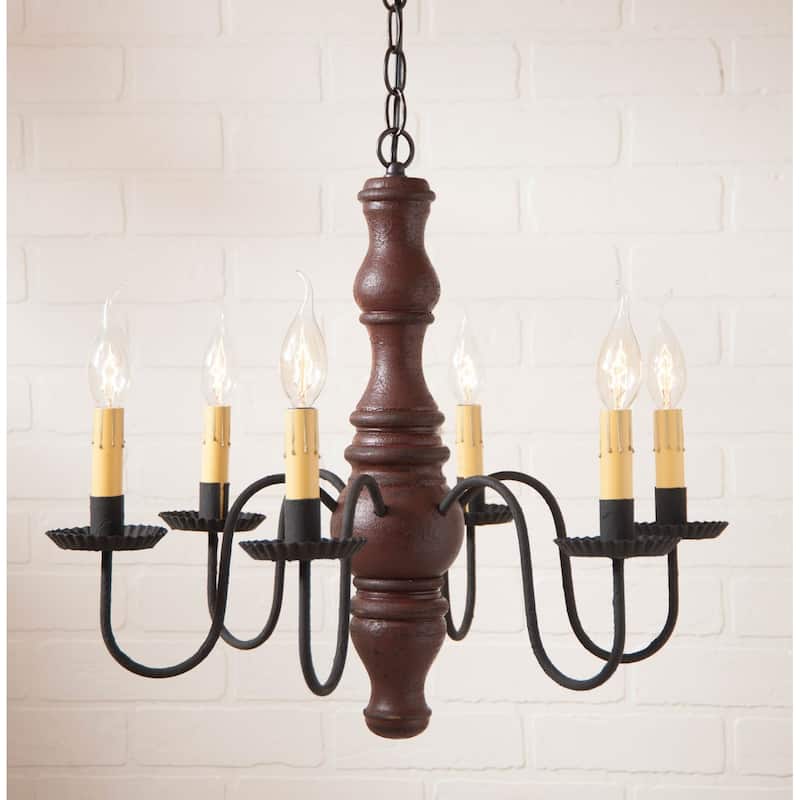 Gettysburg Chandelier In Plantation Red - 19 X 21 X 21 inches