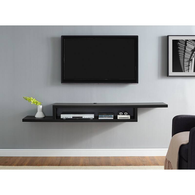 Asymmetrical Wall Mounted TV Console Entertainment Center Wall Decor Shelve Storage