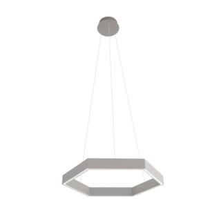 1-Light Light Grey Octagon LED Chandelier